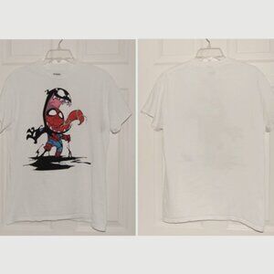 MARVEL Spiderman Comic Tee, Women Size M, White, 100% Cotton